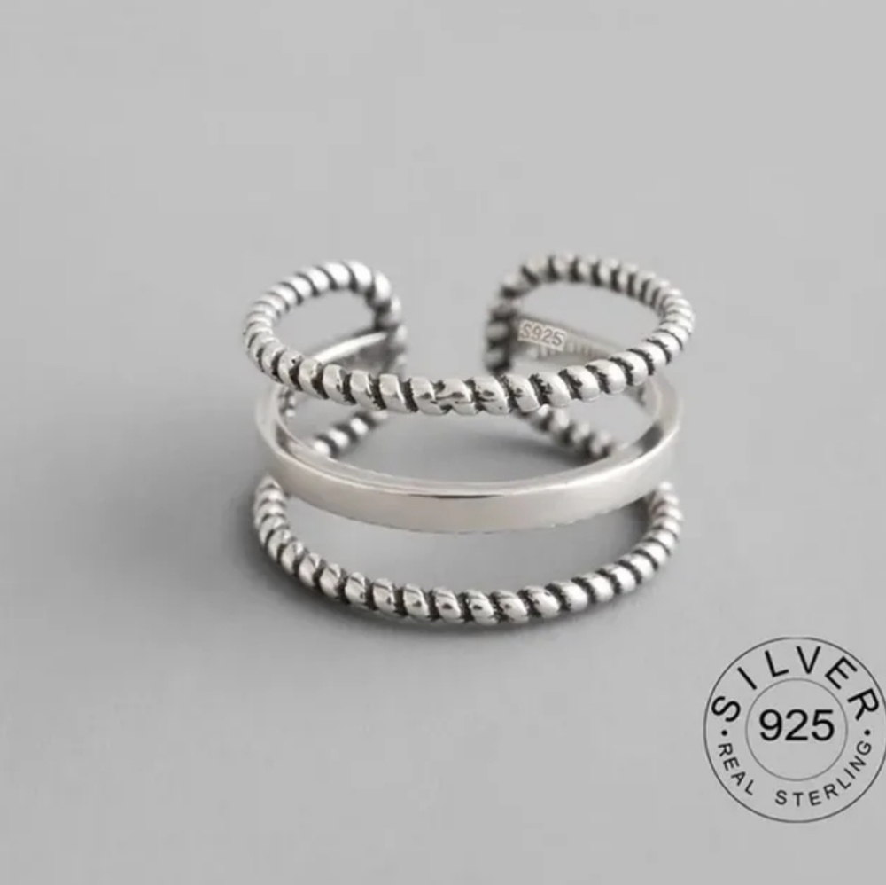 Two silver tone rings